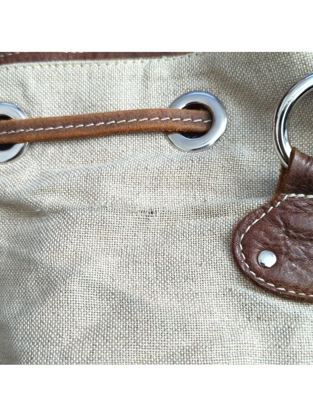 HP Roots Canvas & Leather Drawstring Bag - Picture 15 of 16